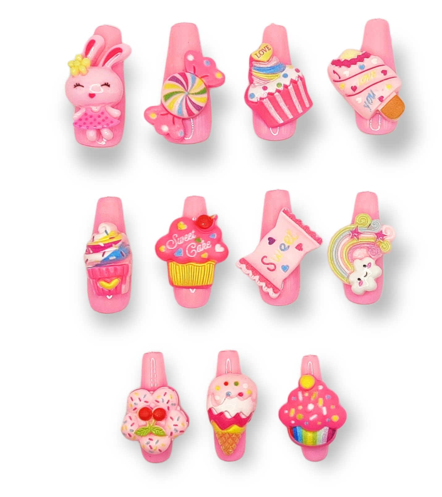 Kawaii Cutie - Handmade Press On Nails