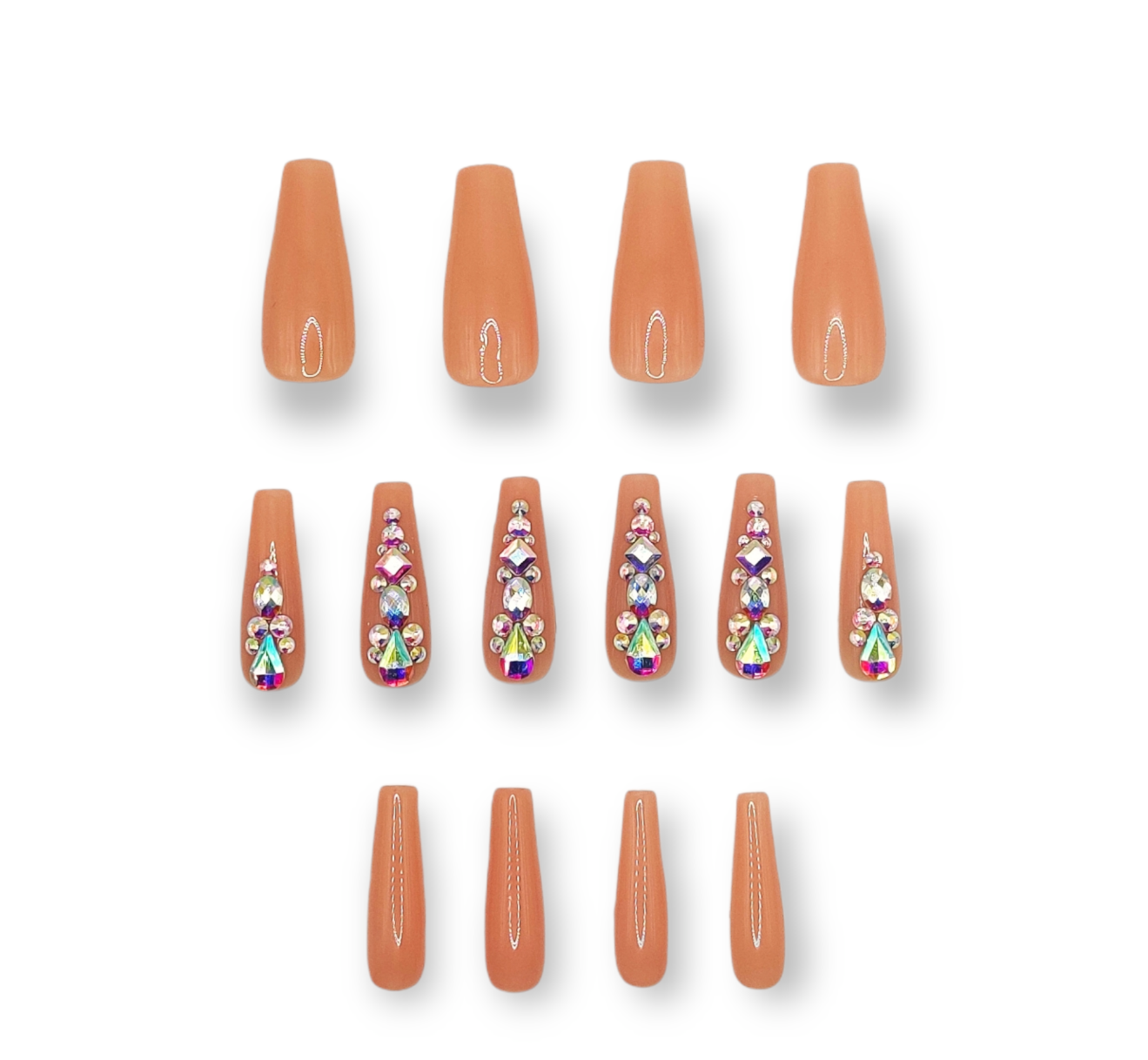 Nude Bling Press On Nails Near Me 