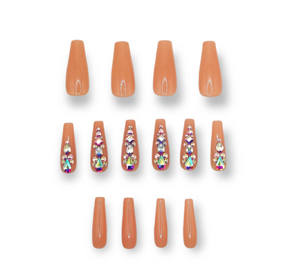 Nude Bling Press On Nails Near Me 