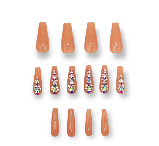 Nude Bling Press On Nails Near Me 